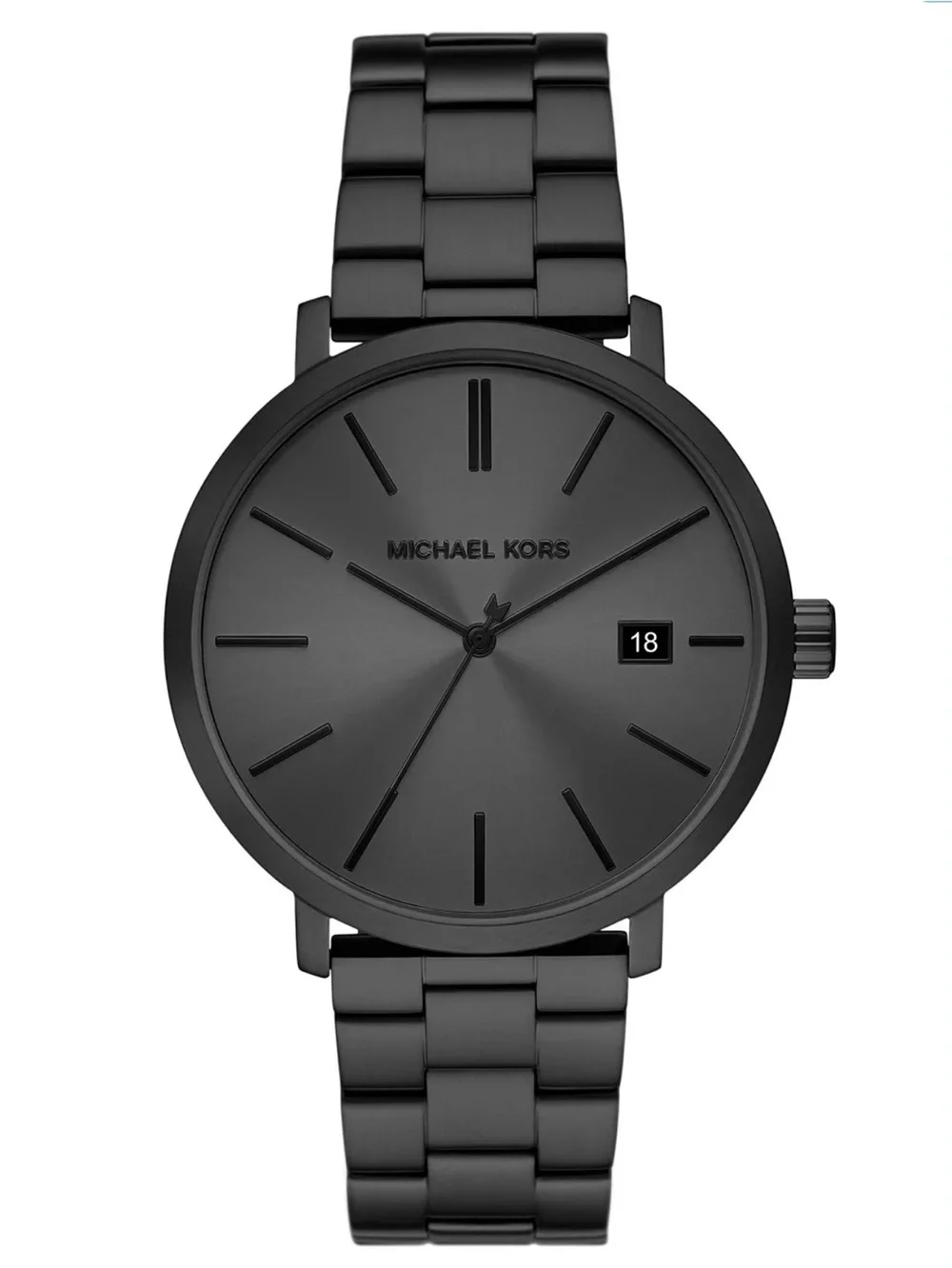 Michael Kors Blake Three-Hand Date Black Stainless Steel Watch 42mm